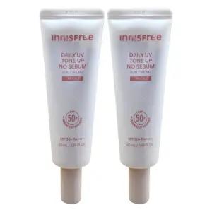 이니스프리 데일리 유브이 톤업 노세범 선크림 50ml (베이지) 2개