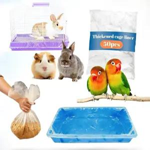 일회용 새장 매트 - 플라스틱 소동물 케이지 50개입 방수 간편한 청소 누수 방지 앵무새 햄스터 토끼용