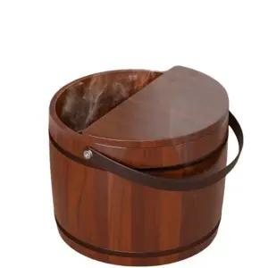 습식마사지 나무족욕통 마사지샵 화장실 라운드 소나무