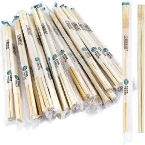 Zemcxney 젓가락 일회용 50세트 UV 처리 프리미엄 대나무 매끄러운 나무 개별 포장 최고의 스시 중국식 및