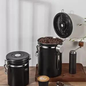 커피보관용기 진공밀폐 원두통 자동배기 진공저장용기