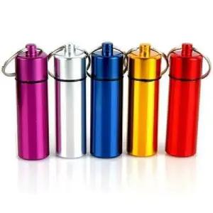 알루미늄 야외 상자 용기 키체인 알약 케이스 휴대용