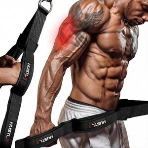 헬스장용 허슬 애슬레틱스 트리셉 로프 케이블 부착물 - 가정용/헬스장 액세서리를 위한 완벽한 헬스장 장비 멀티 운동 기계 미끄럼 방지 손잡이 4개가 있는 최고의 그립