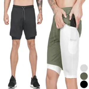 짐웨어 남자 포켓 반바지 헬스 휴대폰 주머니 레깅스