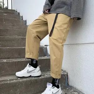 작업복 밴딩 간절기 편한 조거 건빵 기장 화이트 여름 남성 크롭 팬츠 핏 바지 면바지