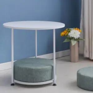 침대협탁 자취 탁자 더블 화이트 사이드테이블 혼족 테이블 간이탁자 쿠션방석