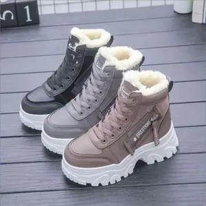 여자 운동화 방한 하이탑 3컬러 털안감 겨울 퍼운동화