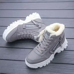 여성 겨울 3색 하이탑 방한 퍼운동화 운동화 털안감