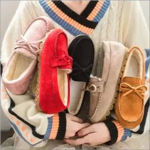 여자 모카신 겨울 안감 로퍼 보온 따뜻한 뽀글이 단화