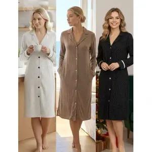 씨엘레이 밀크드롭 KD23 도트 원피스 잠옷 3종 택11055557