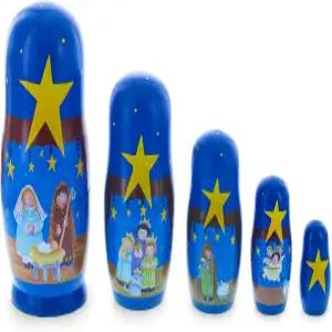 베스트 피상키 5종 세트 성탄화 장면 나무 둥지 인형 5.75인치