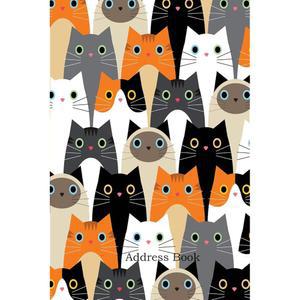 주소록: 귀여운 고양이 아이디어 커버가 있는 패턴 알파벳 인덱스