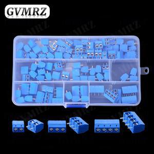 100PCS PCB 스크류 터미널 블록 커넥터 KF301 피치 5.0MM 2P 스플라이스 가능 키트 박스