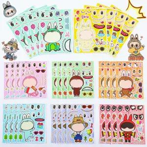 라부부 DIY 스티커 인형 놀이 다꾸 어린이 만들기 코디 방수 드레스업