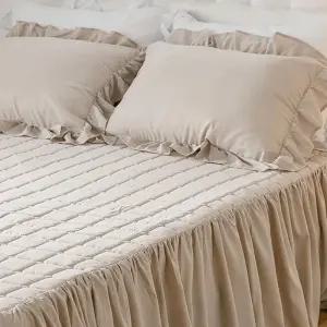 K40 롱프릴 누빔패드 매트리스 패드 고정밴드 침대커