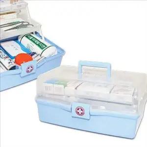 서랍형 구급함 세트 가정용 응급 키트 상비약 비상약 보관함 투명