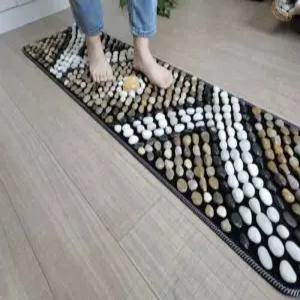 자갈 발바닥 지압 매트 천연 돌패드 마사지 실내 맨발 걷기 건강 지압판 쿠션형