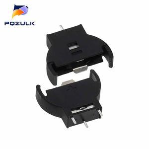 10PCS 검정색 플라스틱 CR2032 3V 반원형 셀 코인 배터리 소켓 홀더 케이스 모듈 박스 수직 인라인 3 핀