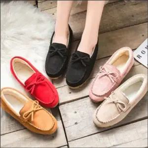 여자 로퍼 털 3컬러 플랫슈즈 퍼안감 기모 겨울 모카신