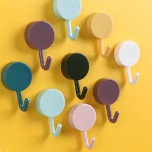 거실걸이 욕실고리 플라스틱 벽 후크 10P 블랙+화이트 접착후크 접착고리 욕실후크