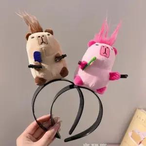 카피바라 머리띠 인형 쓸데없는 킹받는 웃긴 선물 카피바라머리띠 카피바라인형