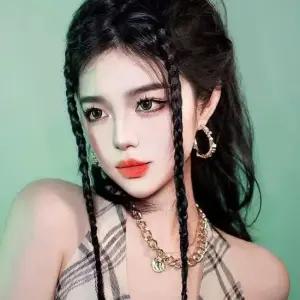 힙한 Y2K 감성 더듬이 땋은머리 똑딱이 셀럽 헤어피스 앞머리가발 포인트가발 염색가발