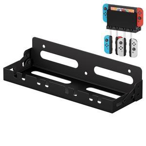 ZHSX 닌텐도 스위치용 벽 마운트, 조이콘을 걸 수 있는 후크가 스위치 마운트 게이밍 오거나이저, OLED 및 모델과 호환(블랙)