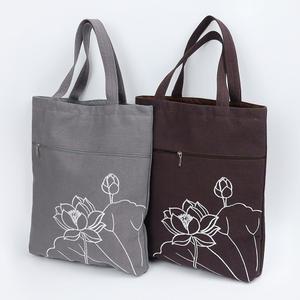 백색선 연꽃 자수 경전가방 책주머니 불교가방