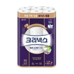 크리넥스 데코소프트 3겹 수딩플러스 25m30롤 1개