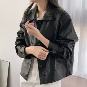 [코코블랑] 매트 레더 자켓