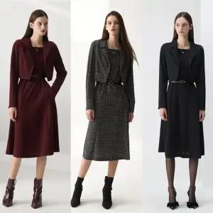 25FW 자켓 레이어드 원피스 (벨트 + 목걸이 구성) DL253F0101OP