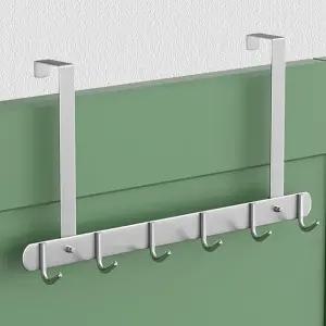 방문걸이 스텐레스 롱 도어훅 6구 8구 /가방 모자 소품 후크 걸이 방문행거