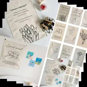 인테리어포스터 키밍 심플 태피스트리 패브릭포스터 벽장식 인테리어