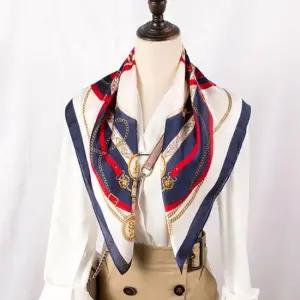 여성스카프 여성 모조 실크 사각 스카프 1P 광택 쁘띠 머플러