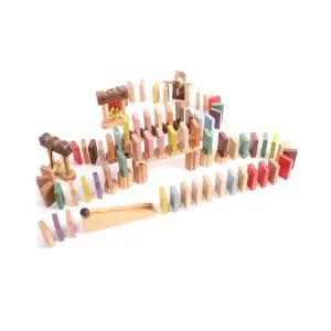 밸런스놀이 알록달록 원목 블록 익사이팅 도미노 115p 선물추천 두뇌개발