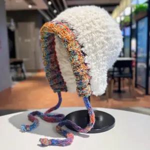 스트링 로프 모자 컬러끈 후드 비니 겨울 스타일리쉬 뽀글이모자 로프모자 챙없는모자