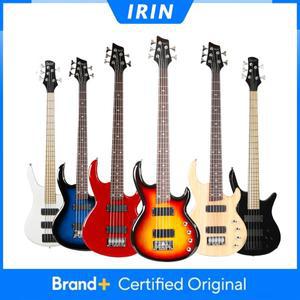 IRIN 5현 일렉트릭 베이스 기타 24 프렛 메이플 바디 넥 현악기 오디오 케이블 포함