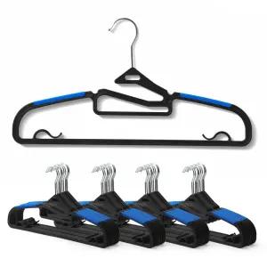 플라스틱 블랙 논슬립 옷걸이 회전형 50pcs일반 정장 국내생산 국산 어깨끈 고리 일체형 타이 세트 매장 업