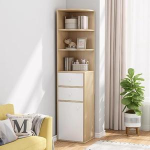 코너장 선반 틈새 선반장식장 모서리틈 삼층 도어 흰색 따뜻한 60X90 다용도 서랍장