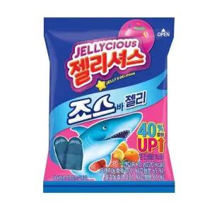 (70g x 8개) 롯데 젤리셔스 죠스바 젤리/먹는/제리/대량/대용량/간식/어린이/간식용/과자/파티/상품용