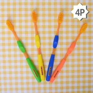 [셀러에이드]BS 4p 나노 덴탈케어 금 칫솔 여행용칫솔 일회용칫솔