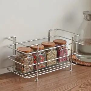 싱크대 정리 랙 다용도 조미료 주방용 주방 수납 선반 스텐 욕실수납선반 스테인레스 테이블 양념통 화장실