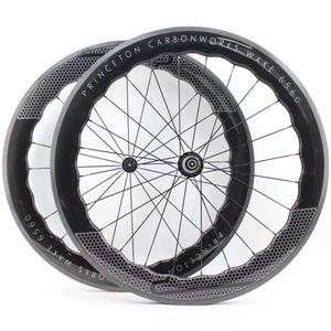 최신 700C 도로 자전거 UD 전체 탄소 섬유 휠셋 Wheelset 클린 처 튜브리스 림 65mm 웨이브 너비 V 브레이
