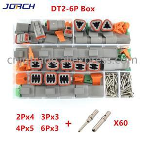 Deutsch DT 시리즈 방수 와이어 줄 커넥터 키트 DT06-2S 자동차 밀폐형 플러그 포함)