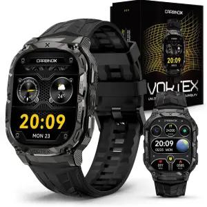 카비녹스 보텍스 스마트워치(응답/전화 걸기) 군용 등급 러기드 피트니스 트래커 IP69K 방수 액티브