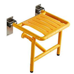 욕실 접이식 샤워실 스툴 보조 의자 노란색 화장실 제품 등받이 의자 벽걸이