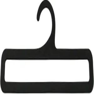 스카프 벨트용 Yangz 10PCS 플라스틱 행거 17cm 수건 타이 링 다기능 옷걸이 옷장 보관 랙 벨트 숄 블랙