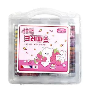 모닝글로리 크레파스 48색 (핑크)