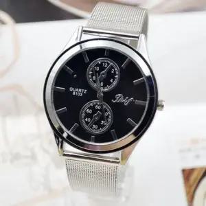 블랙실버 다이얼 메탈 밴드 시계DG 남성시계 패션시계 시계팔찌 시계선물 학생시계