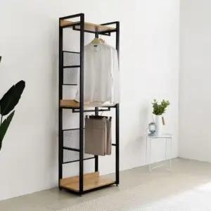 BS 3단 600 드레스장 장롱 옷걸이 선반행거 철제옷장 철제드레스장 철제옷장 시스템행거